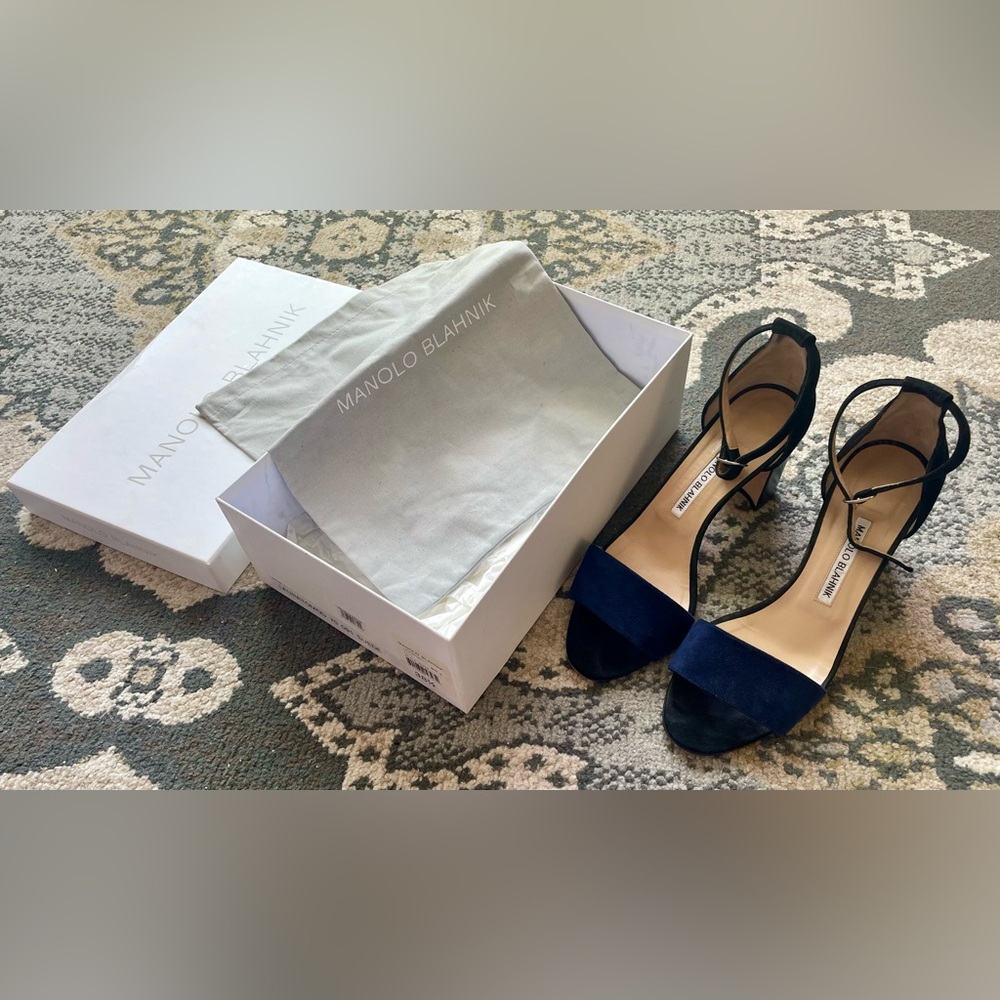 Manolo Blahnik Blue Heels